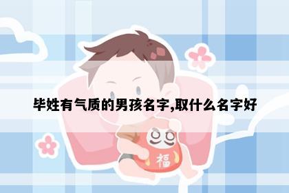 毕姓有气质的男孩名字,取什么名字好